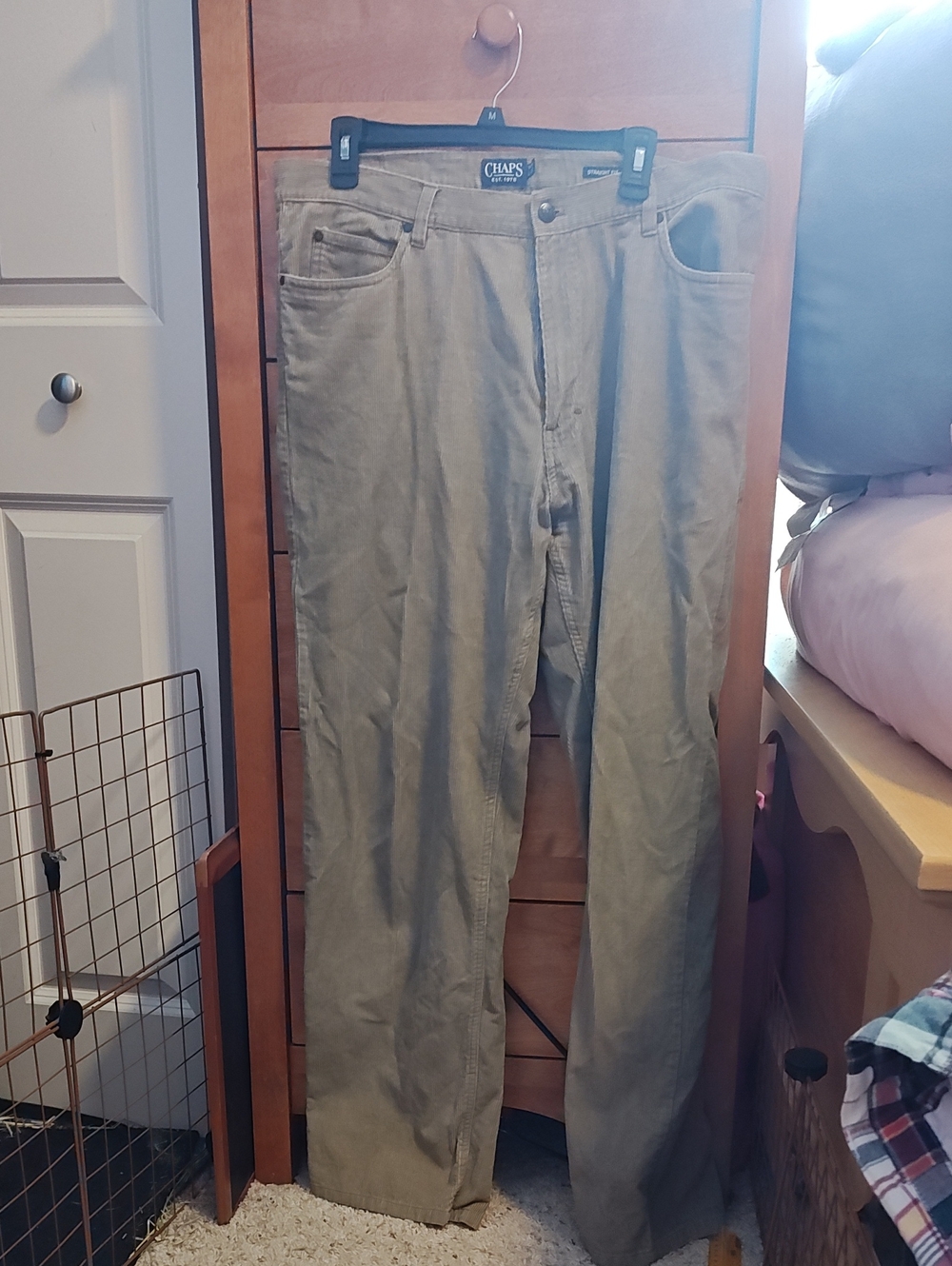 Chaps Men's Khaki Straight-Leg